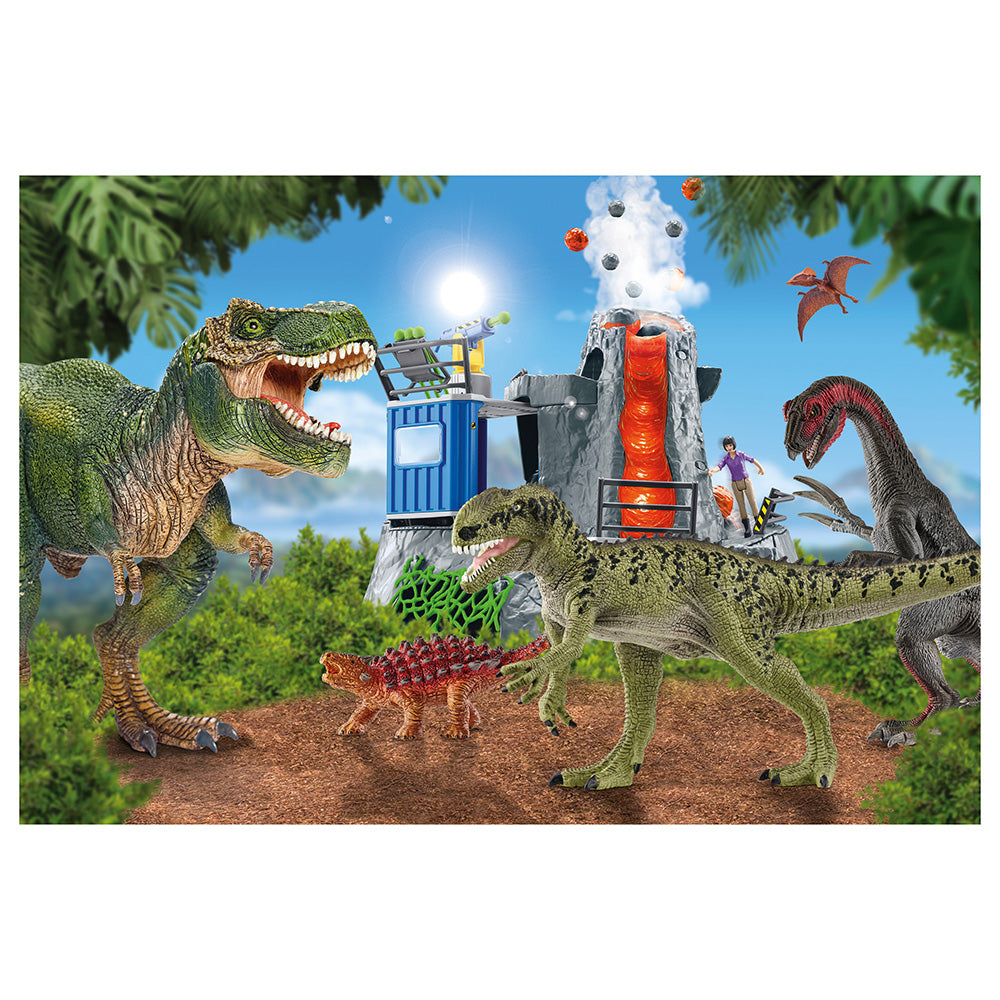Puzzle Schmidt: Dinozauri din timpuri preistorice, 100 piese + Cadou: figurina dinozaur Saichania