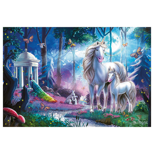Puzzle Schmidt: Familia de unicorini, 200 piese