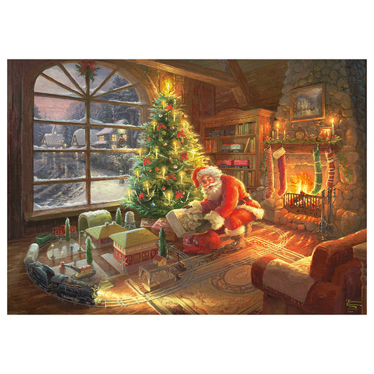 Puzzle Schmidt: Thomas Kinkade - Mos Craciun este aici, 1000 piese, editie limitata