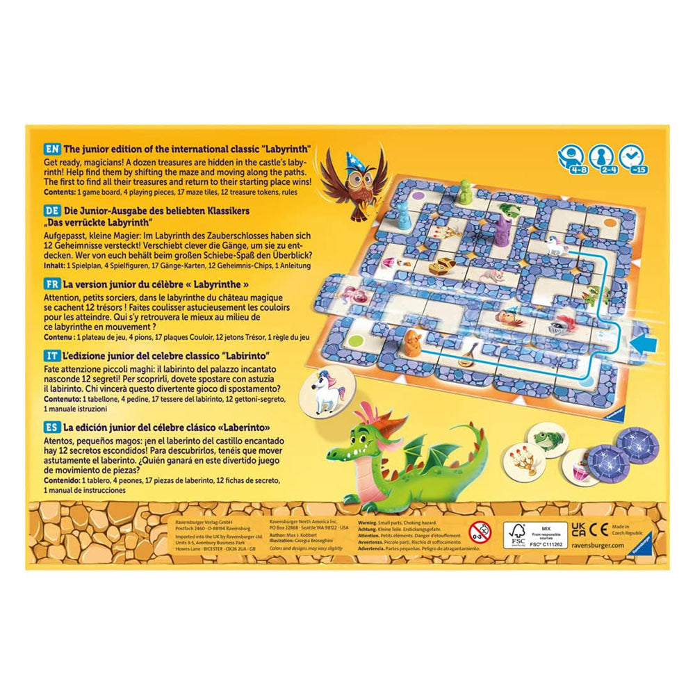 Imagine Labyrinth Junior Ravensburger, joc labirint pentru copii de la 4 ani, multilingv incl. RO