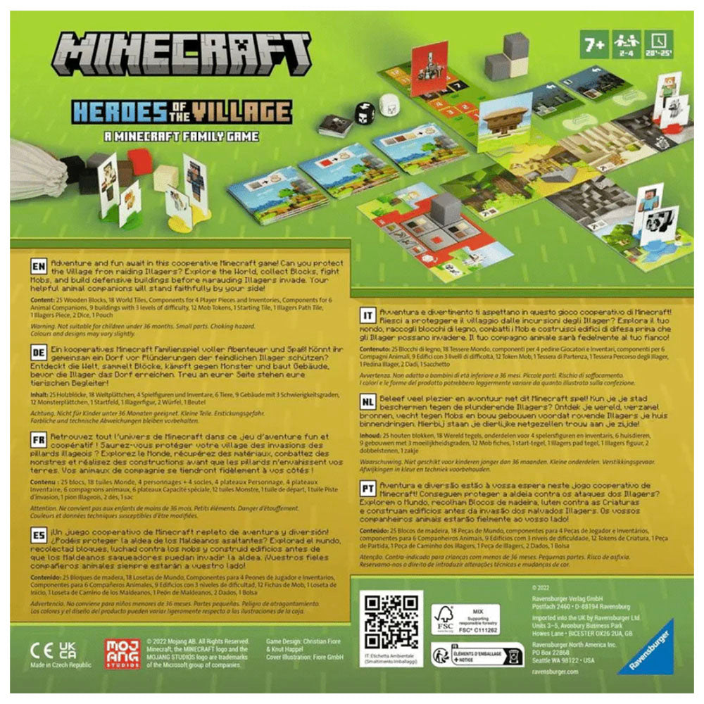 Imagine Minecraft Heroes of the Village, joc de societate pentru copii de la 7 ani, multilingv incl. RO
