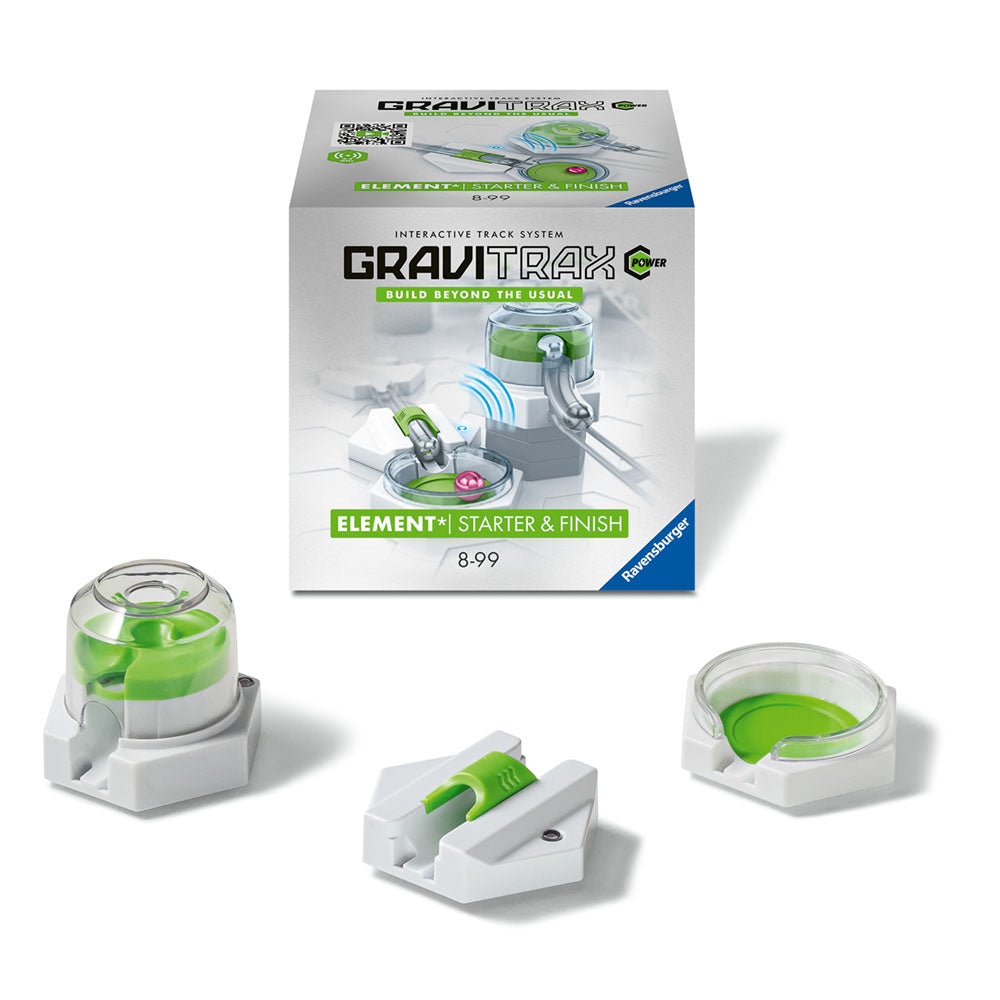 Joc de constructie Gravitrax Power - Starter&Finish, Start si final, set de accesorii electric, automat