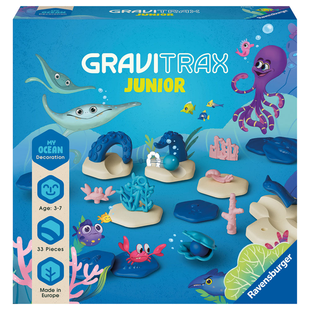 Joc de constructie Gravitrax Junior - My Ocean - Set de accesorii, Lumea Acvatica