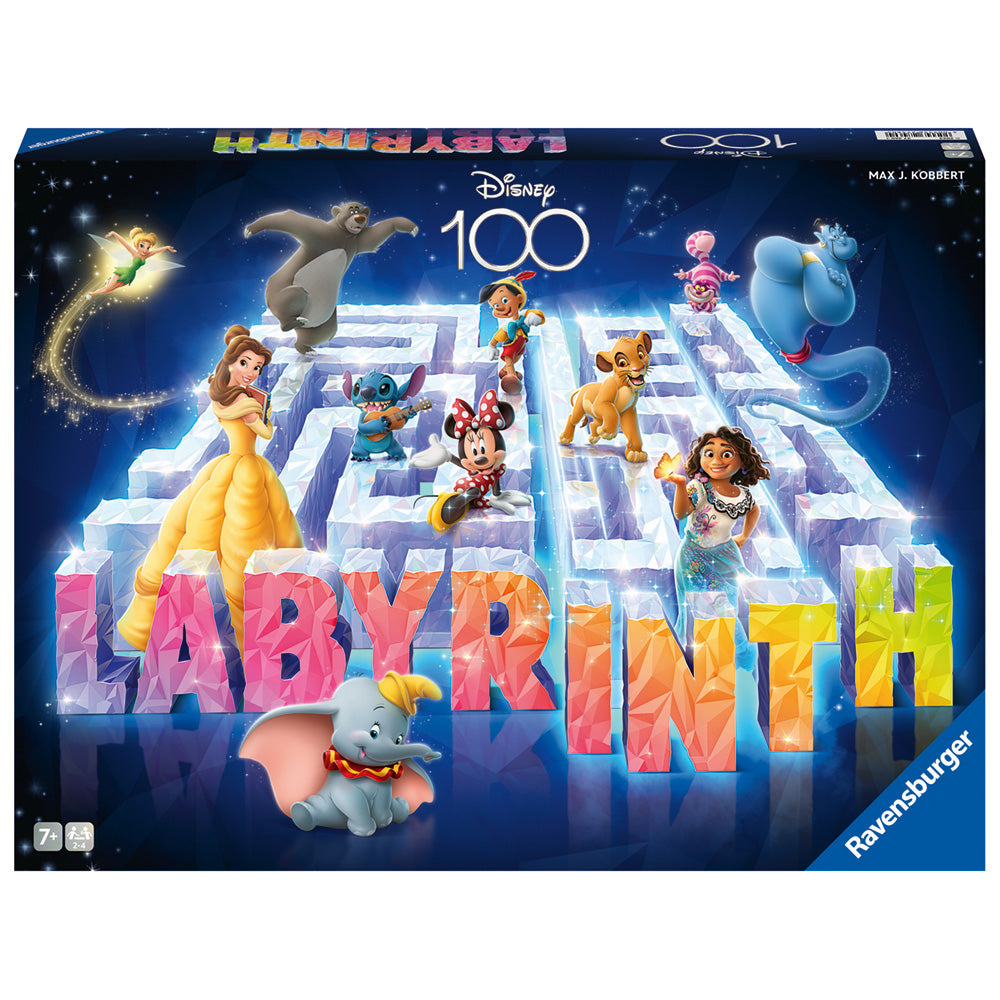 Imagine - Labyrinth 100 de ani de Disney Ravensburger, joc labirint pentru copii cu caractere Disney de la 7 ani, multilingv incl. RO