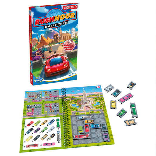 Imagine - Thinkfun - Rush Hour World Tour, joc de logica magnetic, lb.romana