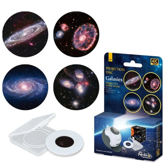 Set de 4 discuri de proiectie: Galaxii, compatibil cu Proiectorul Planetariu