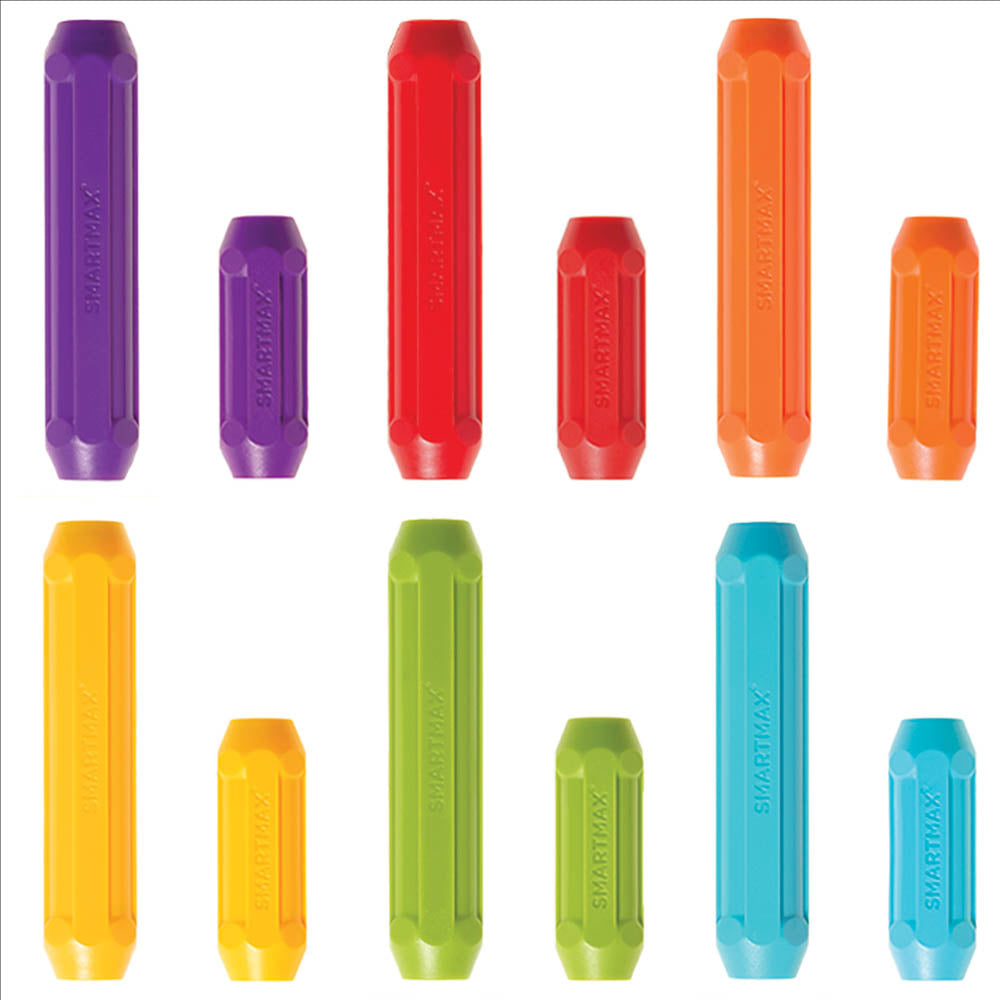 Joc magnetic Smart Max, XT set of 6 pcs short & 6 long bars, set cu 6 piese medii si 6 piese lungi