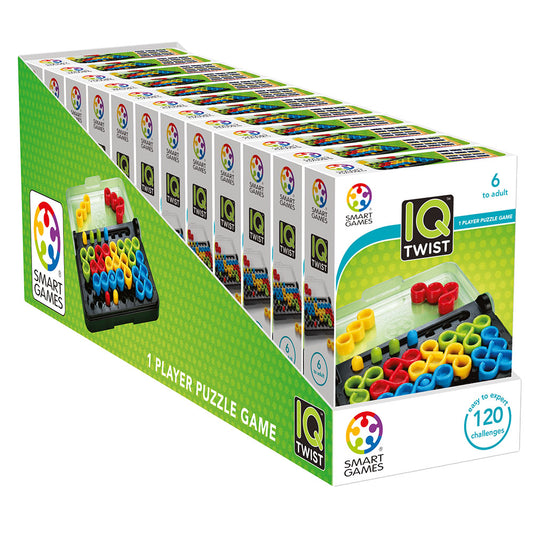 Smart Games - IQ Twist, joc de logica cu 120 de provocari, 6+ ani, editie internationala