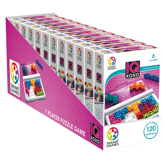 Smart Games - IQ XOXO, joc de logica cu 120 de provocari, 6+ ani, editie internationala
