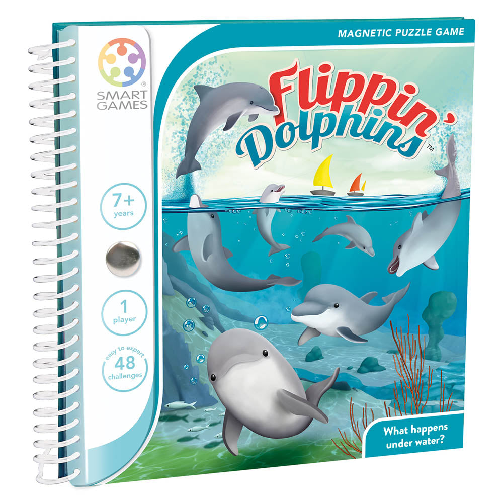 Smart Games - Flippin' Dolphins, joc de logica cu 48 de provocari, 7+ ani, editie internationala