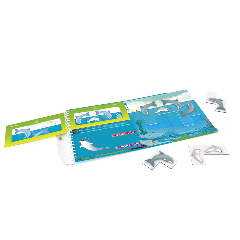 Smart Games - Flippin' Dolphins, joc de logica cu 48 de provocari, 7+ ani, editie internationala