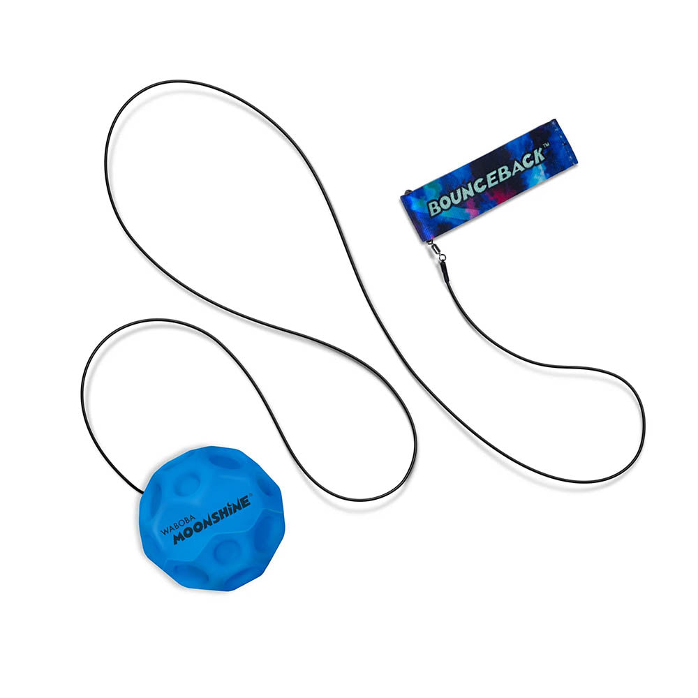 Minge hiper saritoare, cu sistem de prindere - Waboba Bounceback Moonshine, cu led, lumineaza la aruncare, culori asortate, RO
