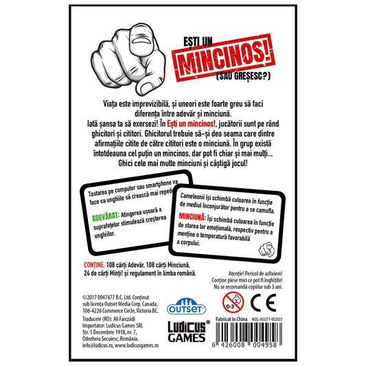 Imagine - Esti un mincinos!, joc de petrecere, lb.romana
