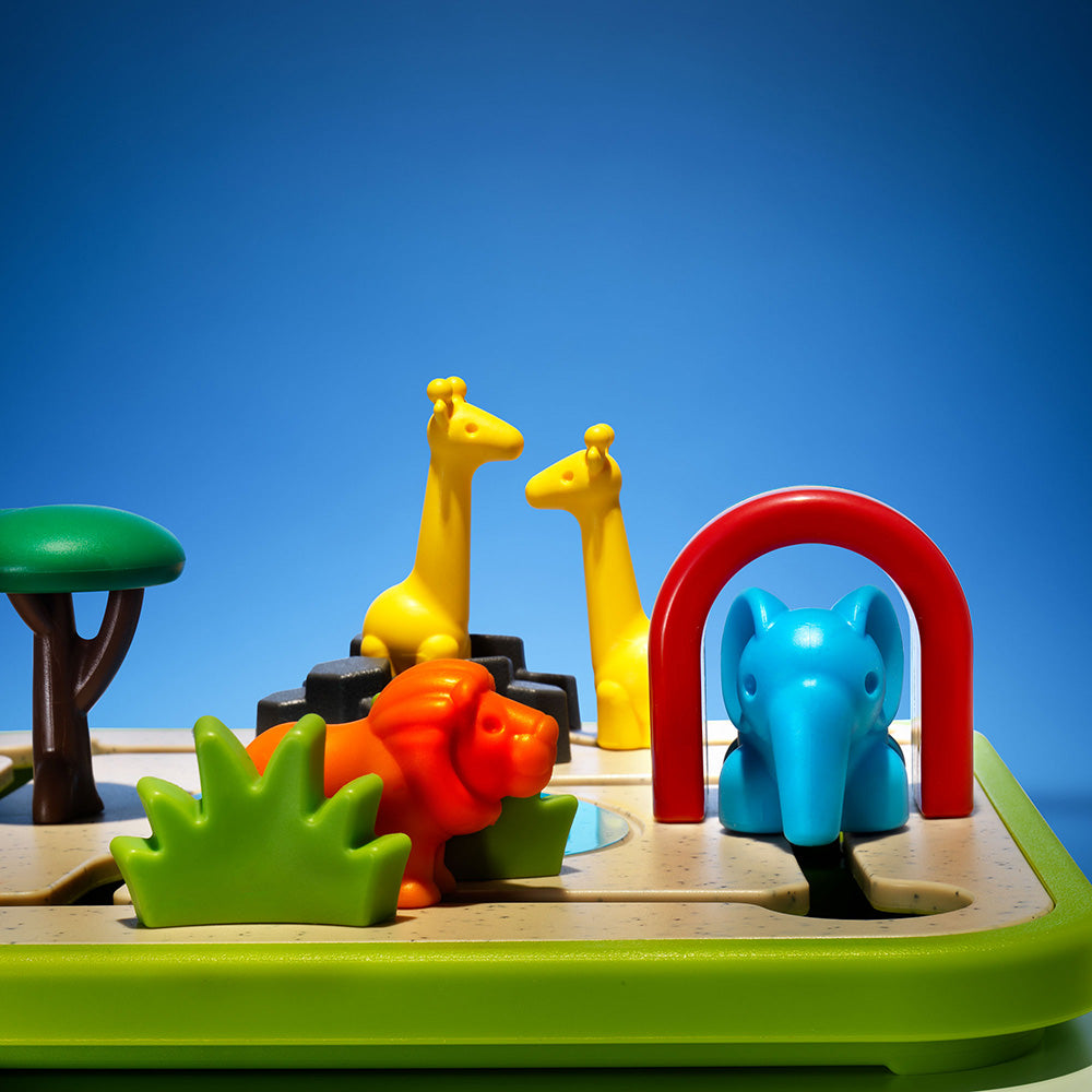 Smart Games - Safari Park Jr., joc de logica cu 60 de provocari, 3+ ani, editie lb. Romana