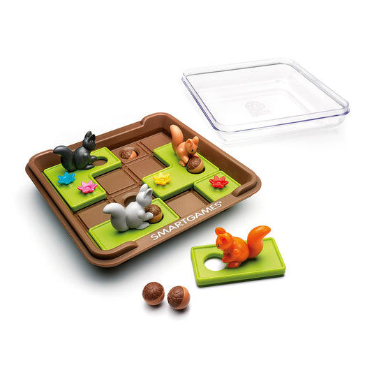 Smart Games - Squirrels Go Nuts!, joc de logica cu 80 de provocari, 6+ ani, editie lb. Romana