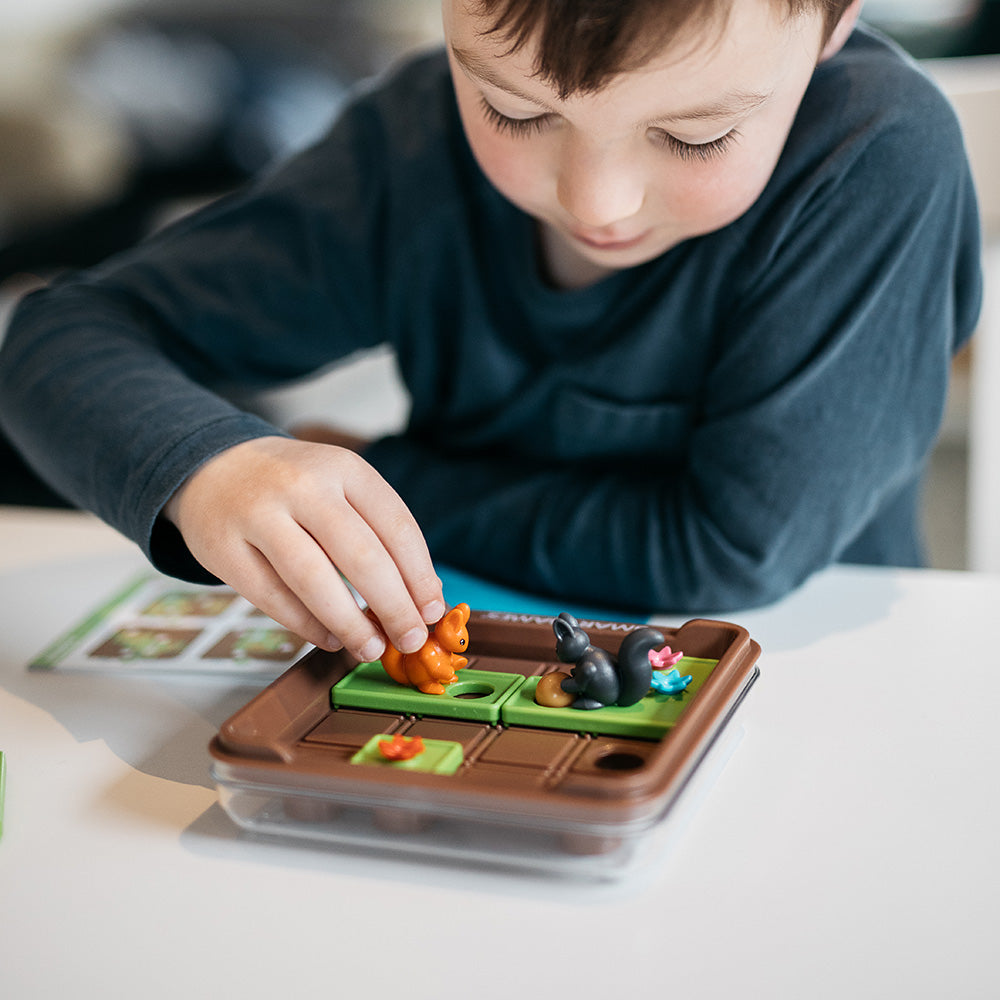 Smart Games - Squirrels Go Nuts!, joc de logica cu 80 de provocari, 6+ ani, editie lb. Romana