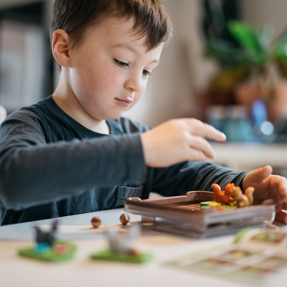 Smart Games - Squirrels Go Nuts!, joc de logica cu 80 de provocari, 6+ ani, editie lb. Romana