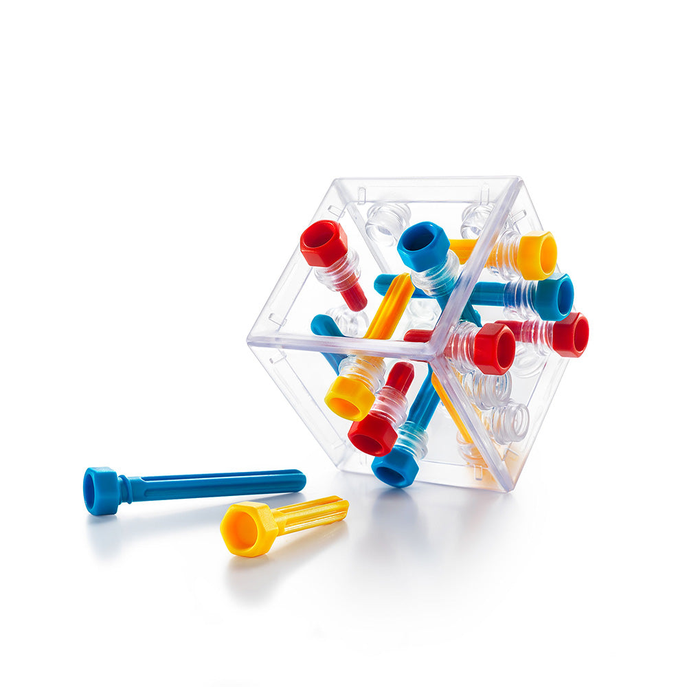 Smart Games - Criss Cross Cube, joc de logica cu 80 de provocari, 8+ ani, editie lb. Romana