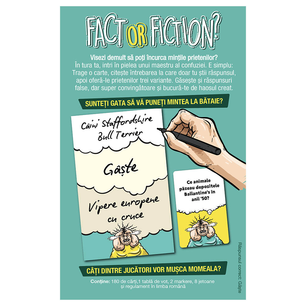 Fact or Fiction, joc de petrecere, lb.romana