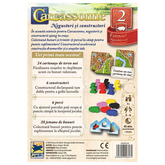 Carcassonne - Extensia 2: Negustori si constructori, editia NOUA