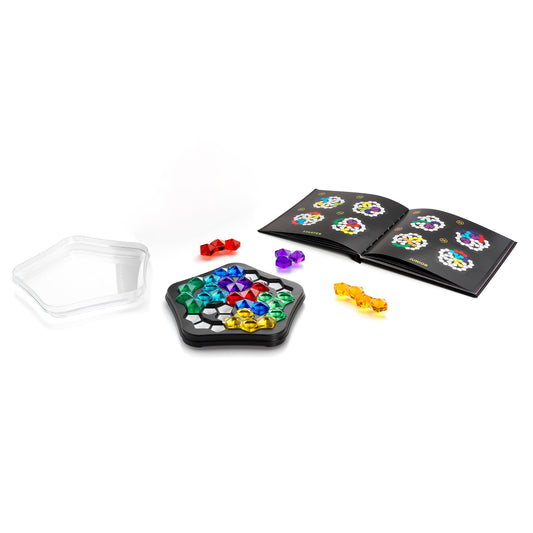Smart Games - IQ Deluxe - Pentagon, joc de logica cu 120 de provocari, 14+ ani, editie lb. Romana