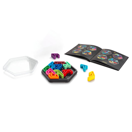 Smart Games - IQ Deluxe - Hexagon, joc de logica cu 120 de provocari, 14+ ani, editie lb. Romana