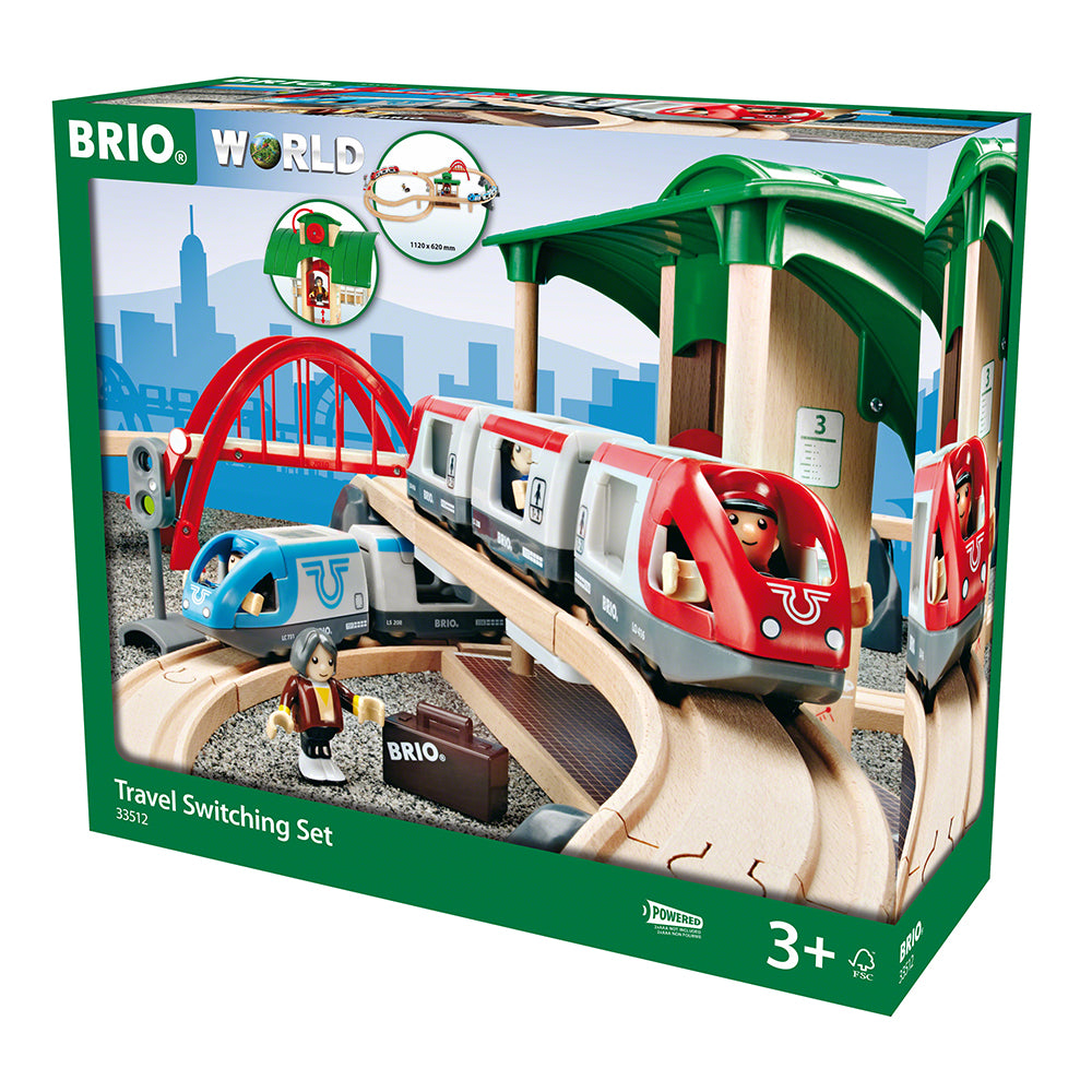 Set trenulet cu statie de legatura BRIO, 3+ ani