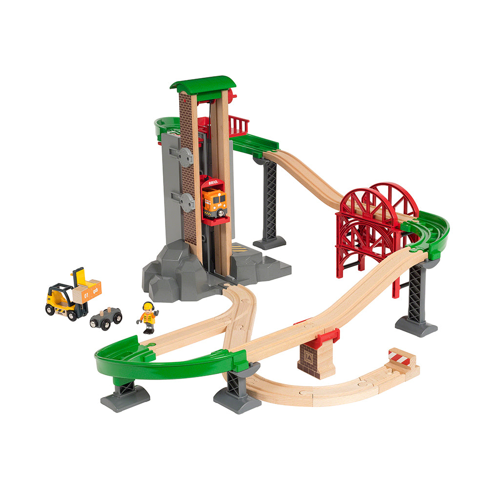 Set trenulet cu lift BRIO, 3+ ani