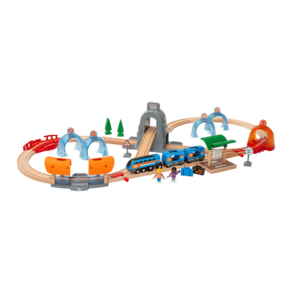 Set trenulet inteligent, electronic cu sine BRIO, 3+ ani