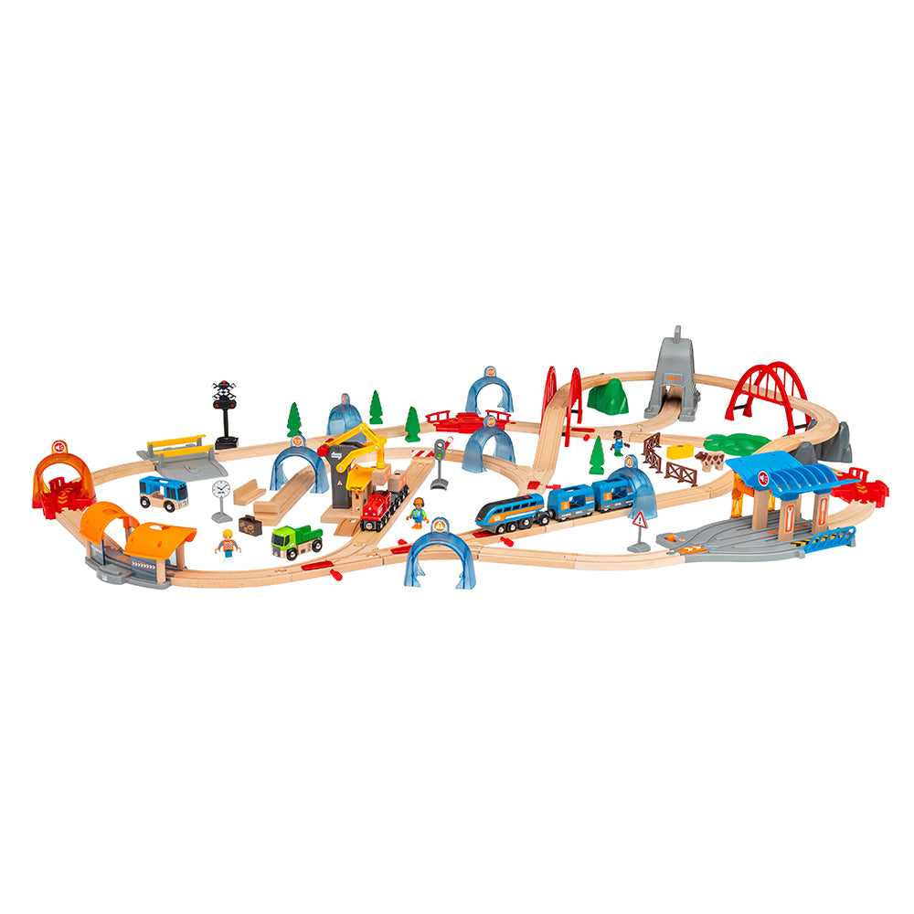 Set deluxe trenulet inteligent, cu lumini si sunete electronice BRIO, 3+ ani