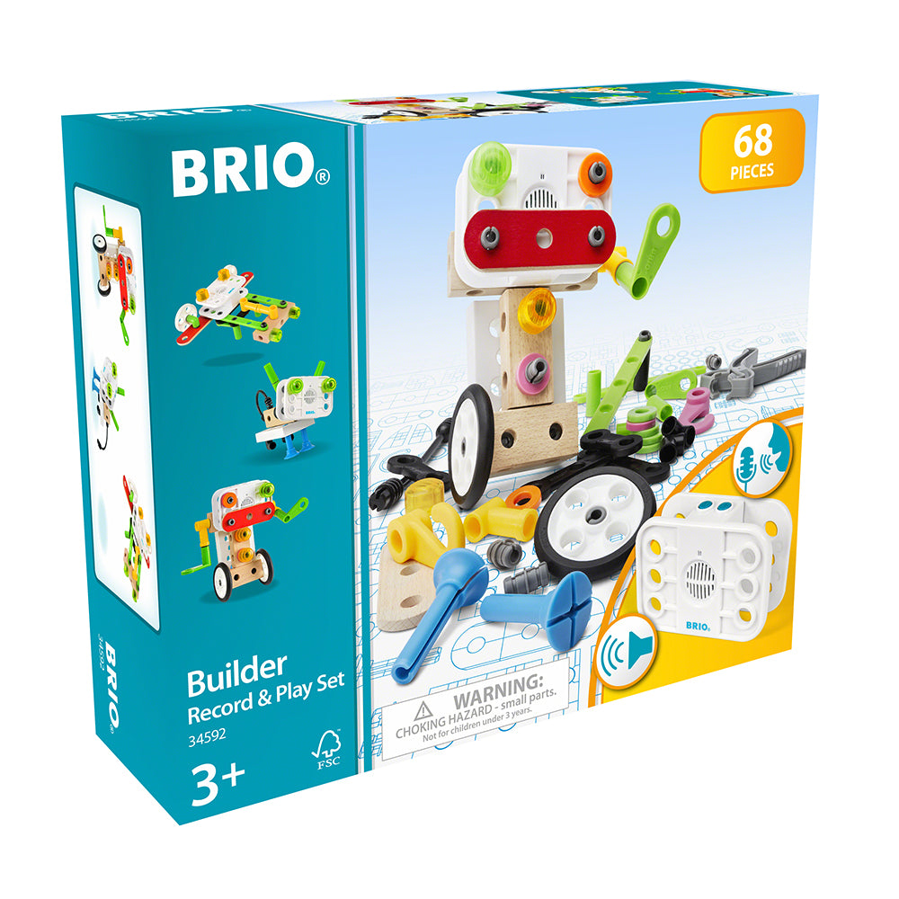 Jucarie set de constructie cu inregistrare, 68 piese BRIO, 3+ ani