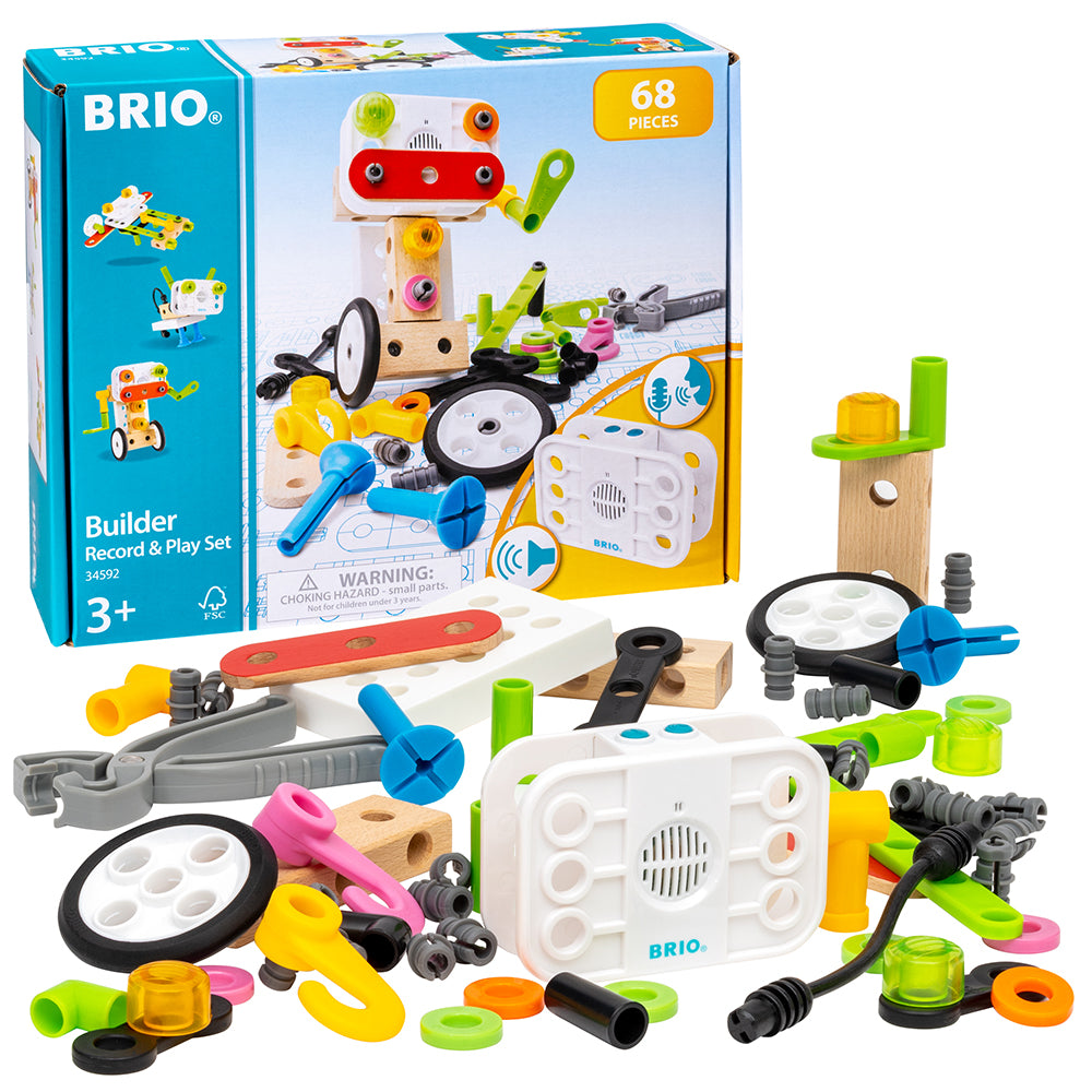 Jucarie set de constructie cu inregistrare, 68 piese BRIO, 3+ ani