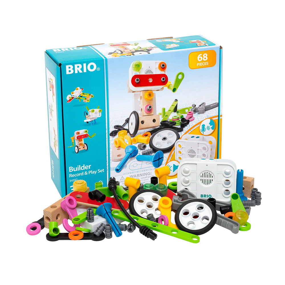 Jucarie set de constructie cu inregistrare, 68 piese BRIO, 3+ ani