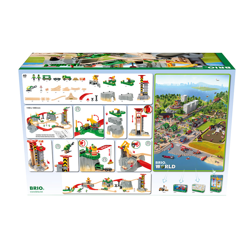 Set de trenulet montan complet cu macarale si accesorii - BRIO, 3+ ani