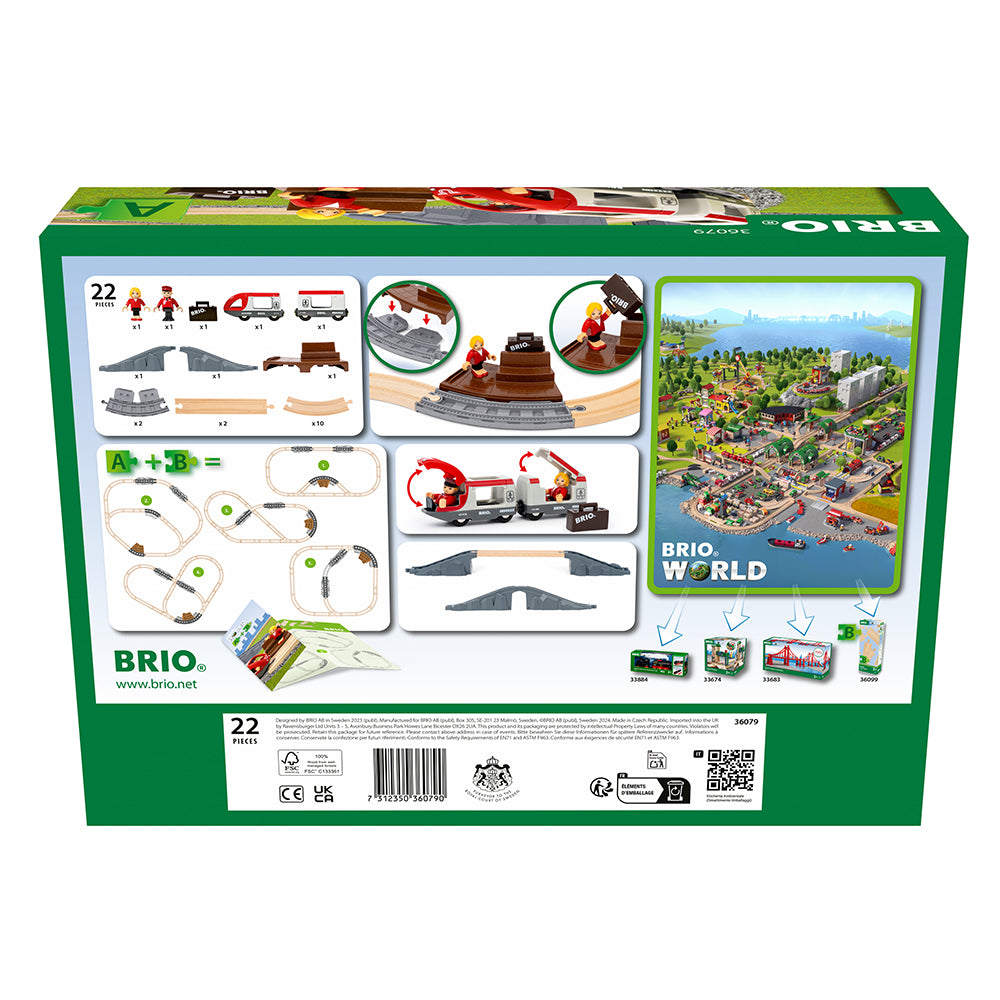 Set trenulet cu sine pentru incepatori BRIO, 3+ ani