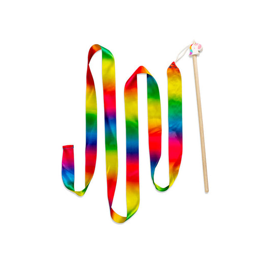 Panglica Unicorn pentru dans si gimnastica ritmica, +/-195 cm lungime, din lemn, Cayro, display cu 12 bucati