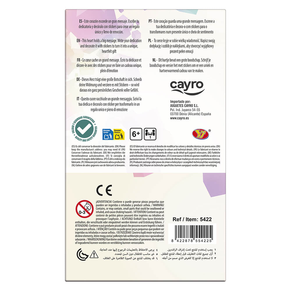 Puzzle logic sarpe, in forma de inima 3D, mov, cu colectie de stickere tematice, Cayro