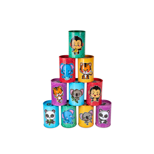 Joc de aruncare la tinta, conserve cu numere si animale, Cayro