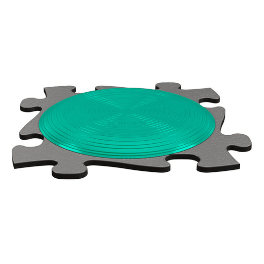 Set covorase ortopedice senzoriale Muffik Active Mats Rotana, pentru echilibru, coordonare si stimulare tactila, turcoaz, 2 piese, 29.79 x 29.79 cm, 3+ ani