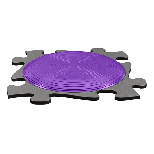 Set covorase ortopedice senzoriale Muffik Active Mats Rotana, pentru echilibru, coordonare si stimulare tactila, violet, 2 piese, 29.79 x 29.79 cm, 3+ ani