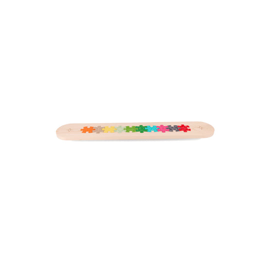 Pod senzorial de echilibru, pentru covorase ortopedice Muffik, cu mini puzzle-uri tactile, 13 piese, 70 x 11.5 cm, 3+ ani