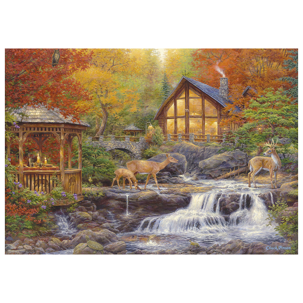 Puzzle Chuck Pinson - Casuta din padure, 1000 piese