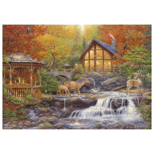 Puzzle Chuck Pinson - Casuta din padure, 1000 piese