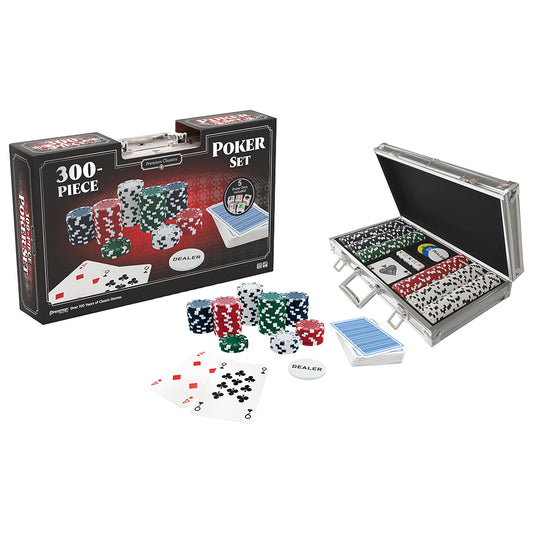 Premium Classics - 300pcs Poker Chip set - Set cu 300 jetoane de poker, in cutie metalica
