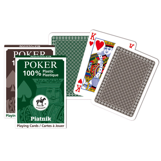 Imagine Carti de joc Poker, 100% plastic - Piatnik