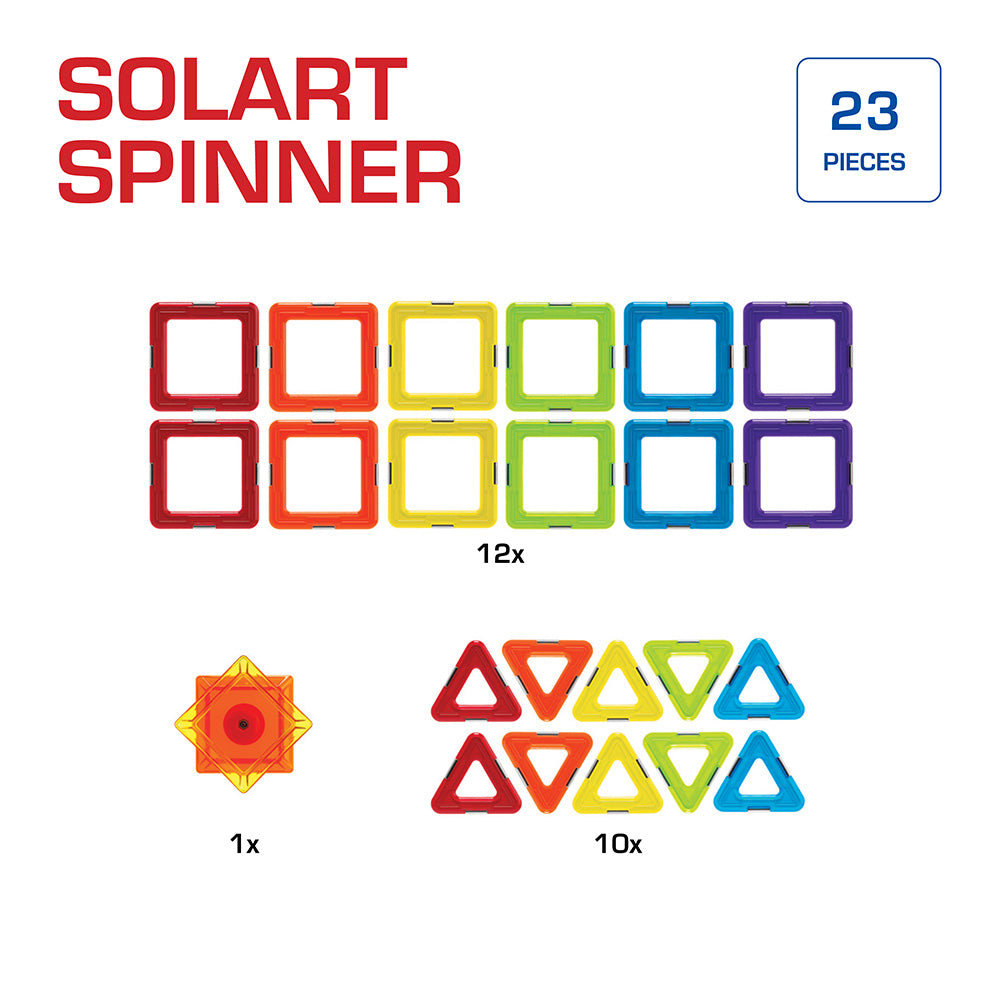 Joc magnetic Geo Smart, Solar Spinner, Rotor solar, 23 piese