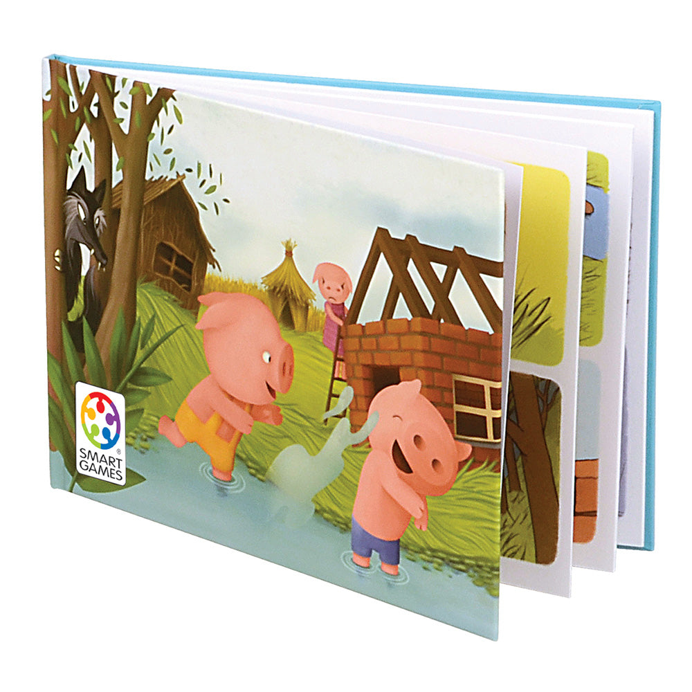 Smart Games - Three Little Piggies - Deluxe, joc de logica cu 48 de provocari, 3+ ani, editie internationala