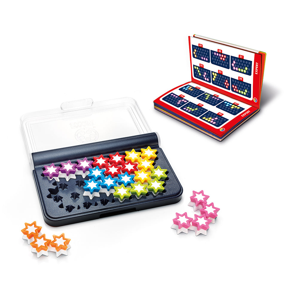 Smart Games - IQ Stars, joc de logica cu 120 de provocari, 6+ ani, editie internationala
