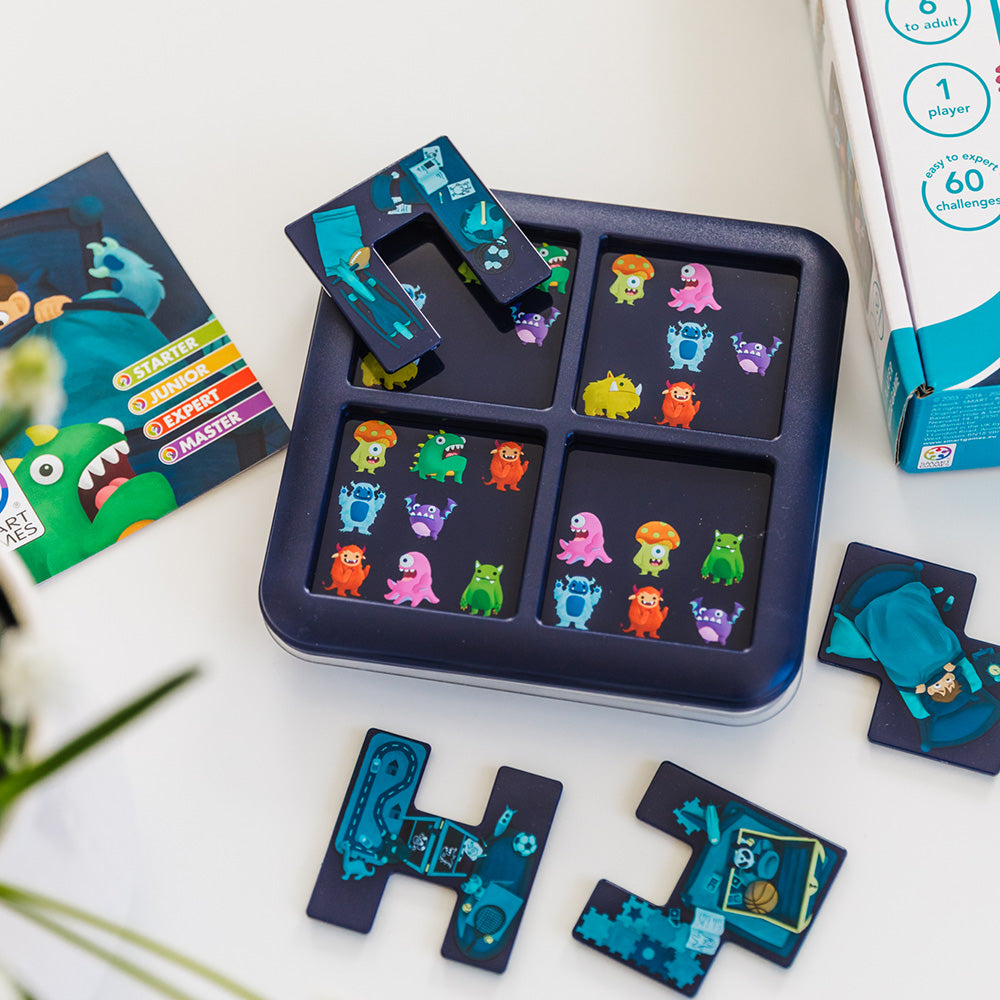 Smart Games - Monster Hide & Seek, joc de logica cu 60 de provocari, 6+ ani, editie internationala