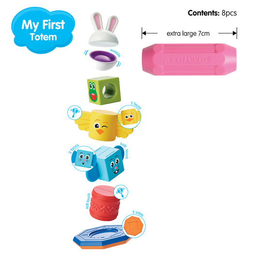 Joc magnetic Smart Max, My First Totem, Primul meu totem, 7 piese